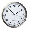 TFA Dostmann Horloge Murale Radio Ø 30.5 Cm, Argent - Horloge Murale