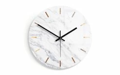 Trenddeko Horloge Murale Marbre 04 Ø 30 Cm, Verre - Horloge Murale