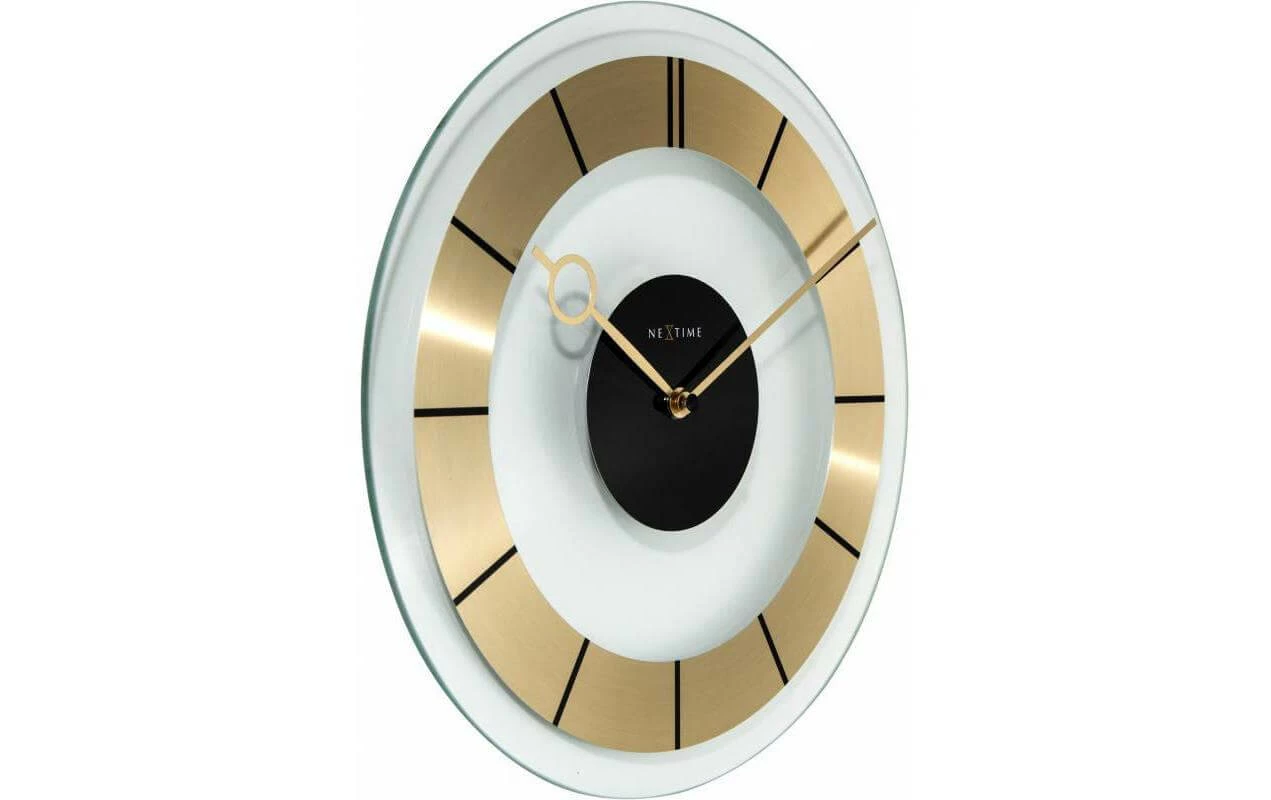 NeXtime Horloge Murale Rétro Ø 31 Cm Doré - Horloge Murale – Image 2