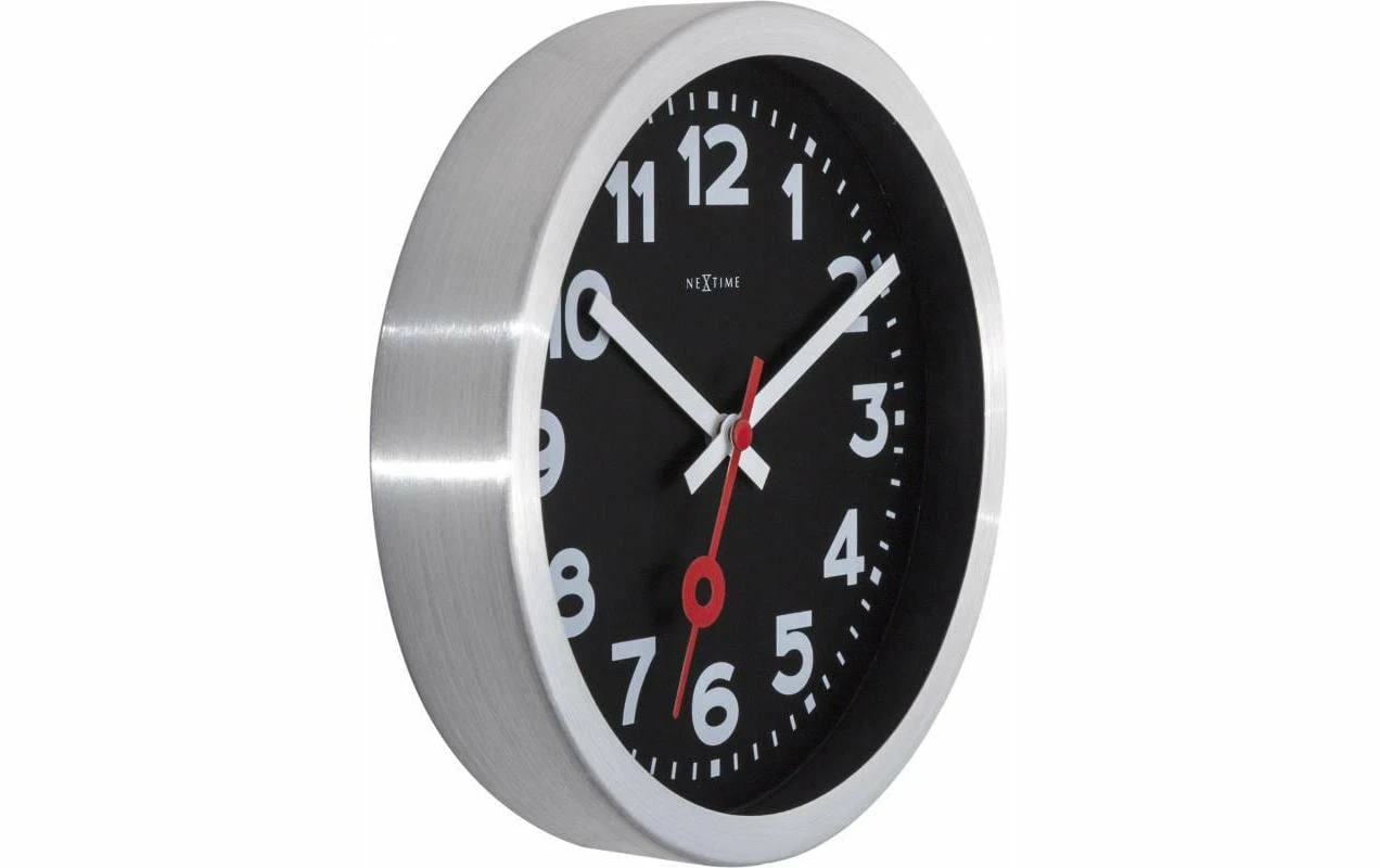 NeXtime Horloge Murale Station Ø 35 Cm Noir - Horloge Murale – Image 2