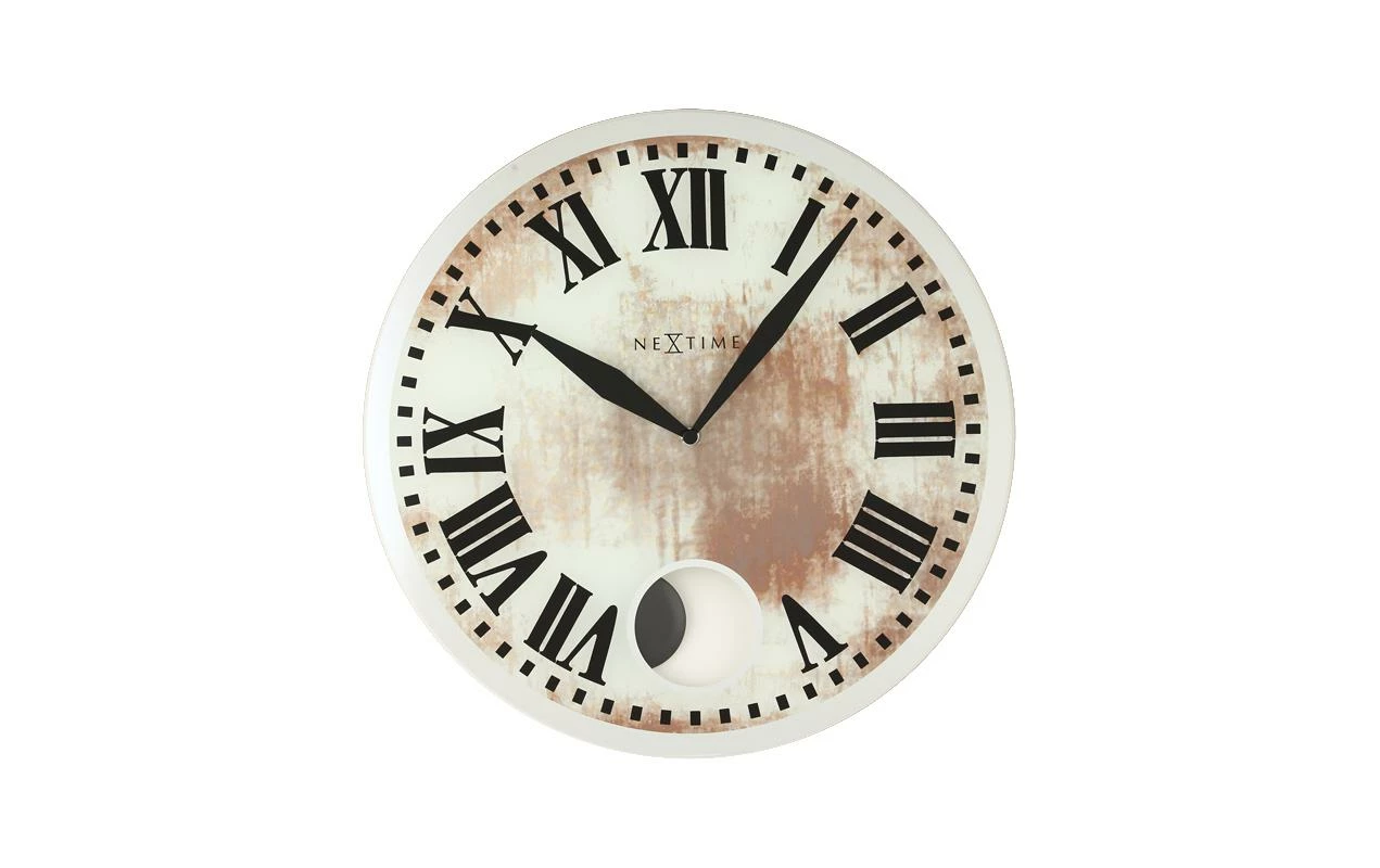 NeXtime Horloge Murale Romana Ø 43 Cm Blanc - Horloge Murale