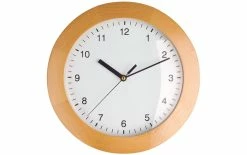 TFA Dostmann Horloge Murale Radio Avec Cadre En Hêtre 31 Cm, Nature - Horloge Murale