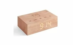 Gingko Réveil Numérique Flip Click Clock Marron - Réveils