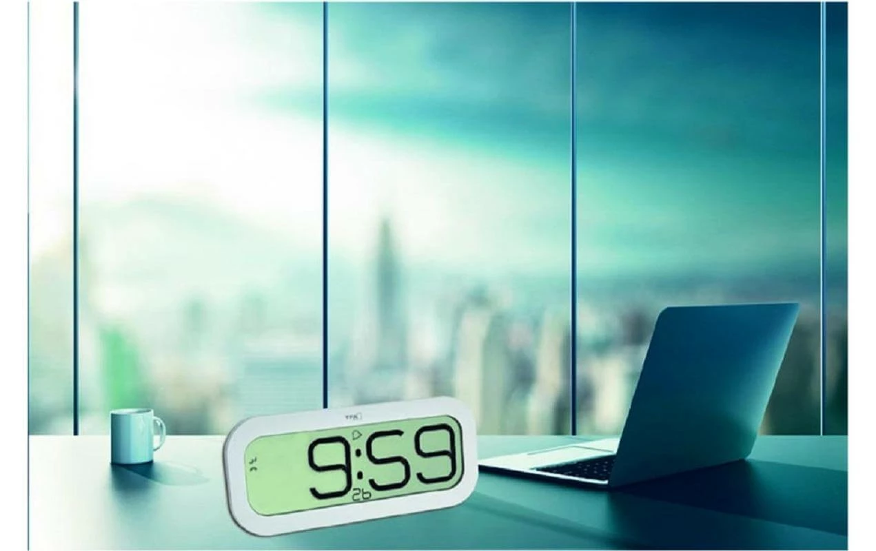 TFA Dostmann Horloge Murale Radio Bimbam Numérique Blanc - Horloge Murale – Image 3