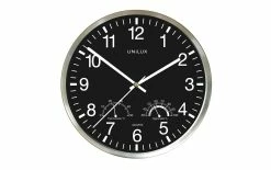 UNiLUX Horloge Murale Wetty Ø 30 Cm, Noir - Horloge Murale
