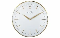 NeXtime Horloge Murale Petit Glamour RC 30 Ø, Doré/Blanc - Horloge Murale