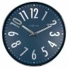 NeXtime Horloge Murale Alchemy Ø 40 Cm, Bleu/Argenté - Horloge Murale