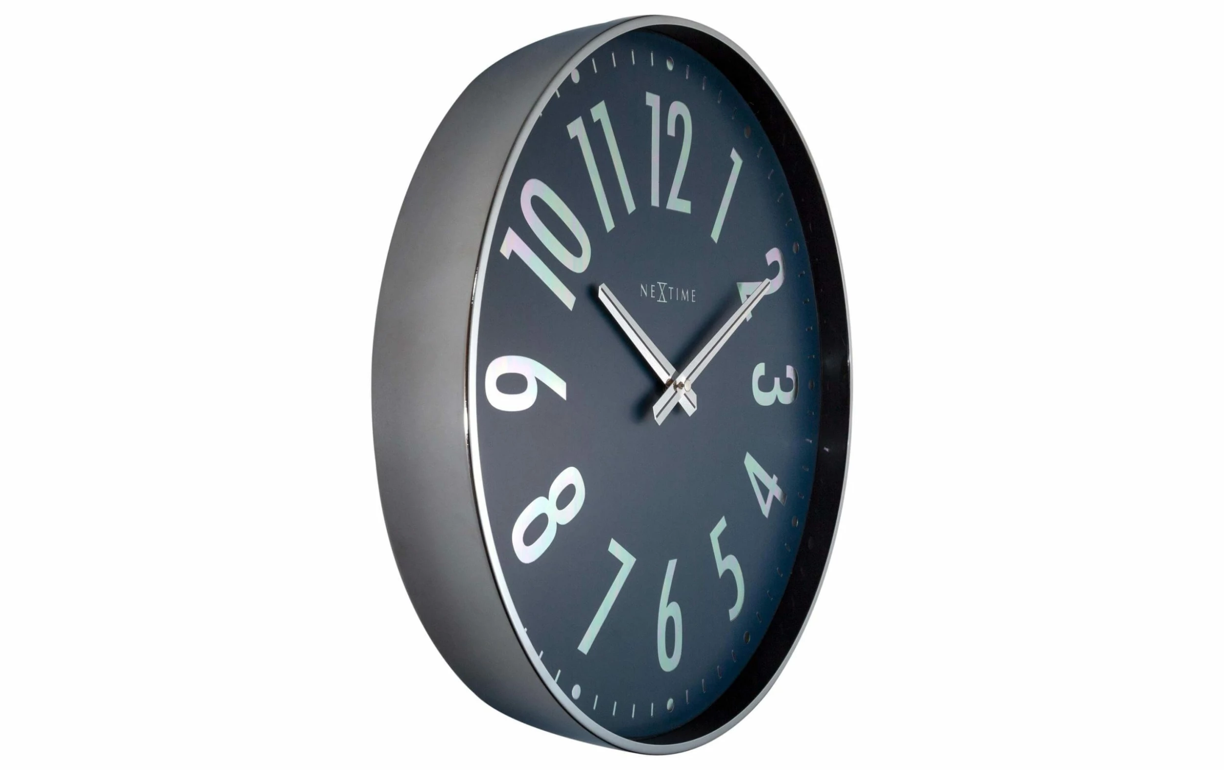 NeXtime Horloge Murale Alchemy Ø 40 Cm, Bleu/Argenté - Horloge Murale – Image 3