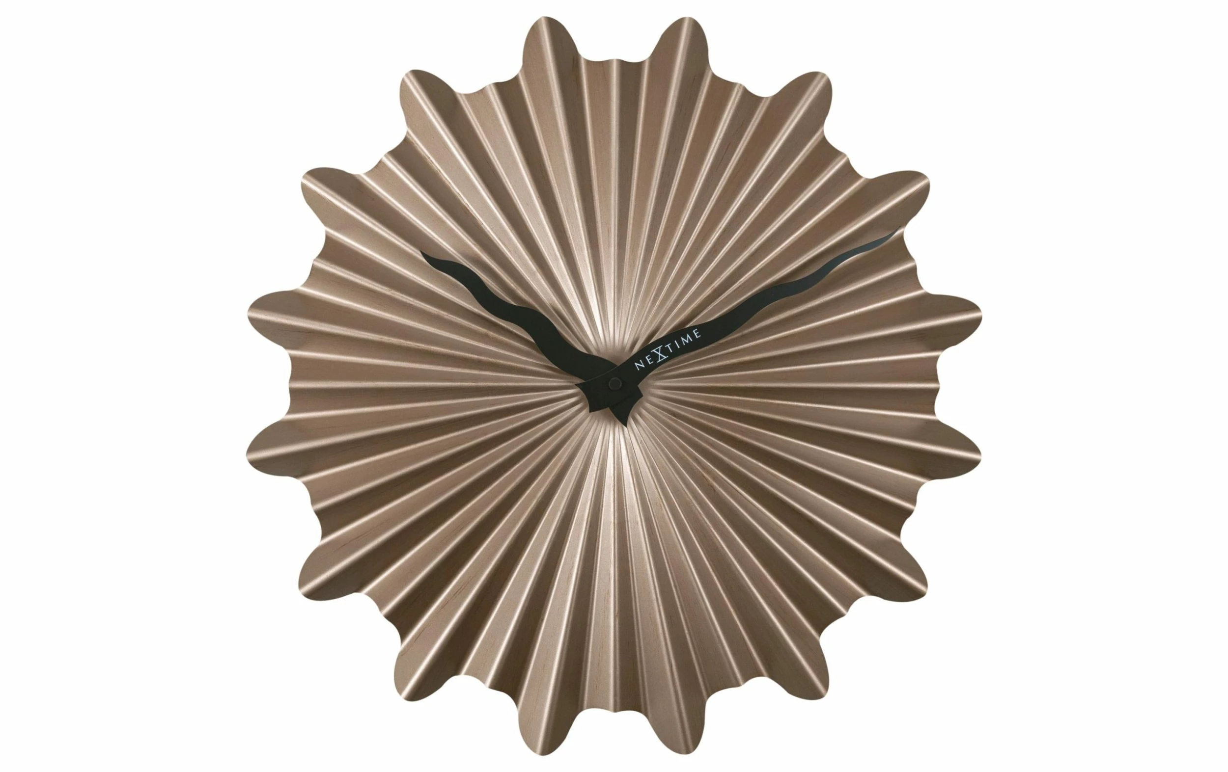 NeXtime Horloge Murale Sunny Ø 40 Cm, Brun - Horloge Murale