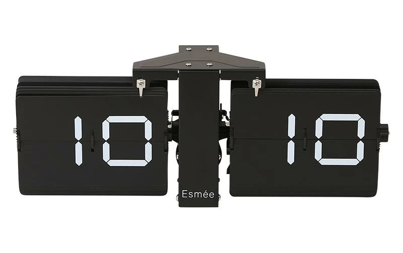 Esmée Horloge Murale Horloge à Bascule Noir - Horloge Murale