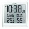Technoline Horloge Murale Radio WS8015 Blanc - Horloge Murale