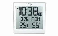 Technoline Horloge Murale Radio WS8015 Blanc - Horloge Murale