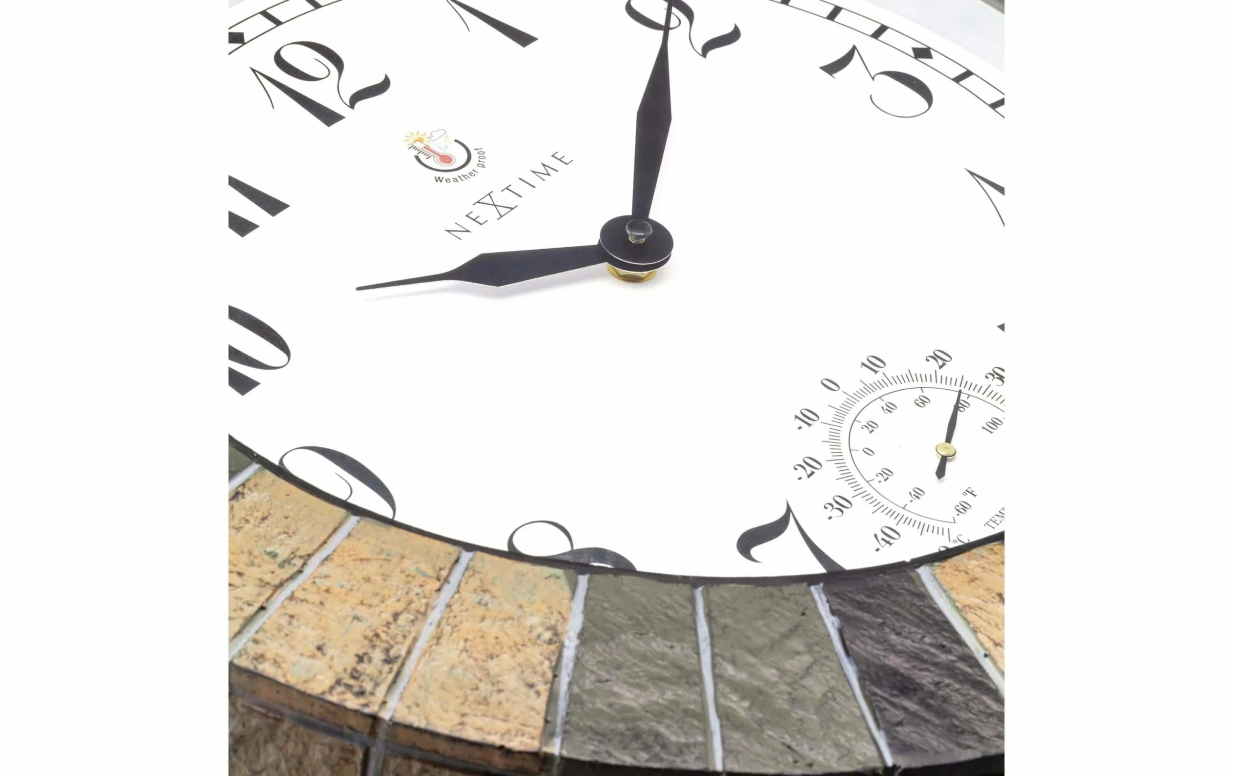 NeXtime Horloge De Jardin Aster Large Ø 43,5 Cm, Beige/Gris/Noir - Horloge Murale – Image 3