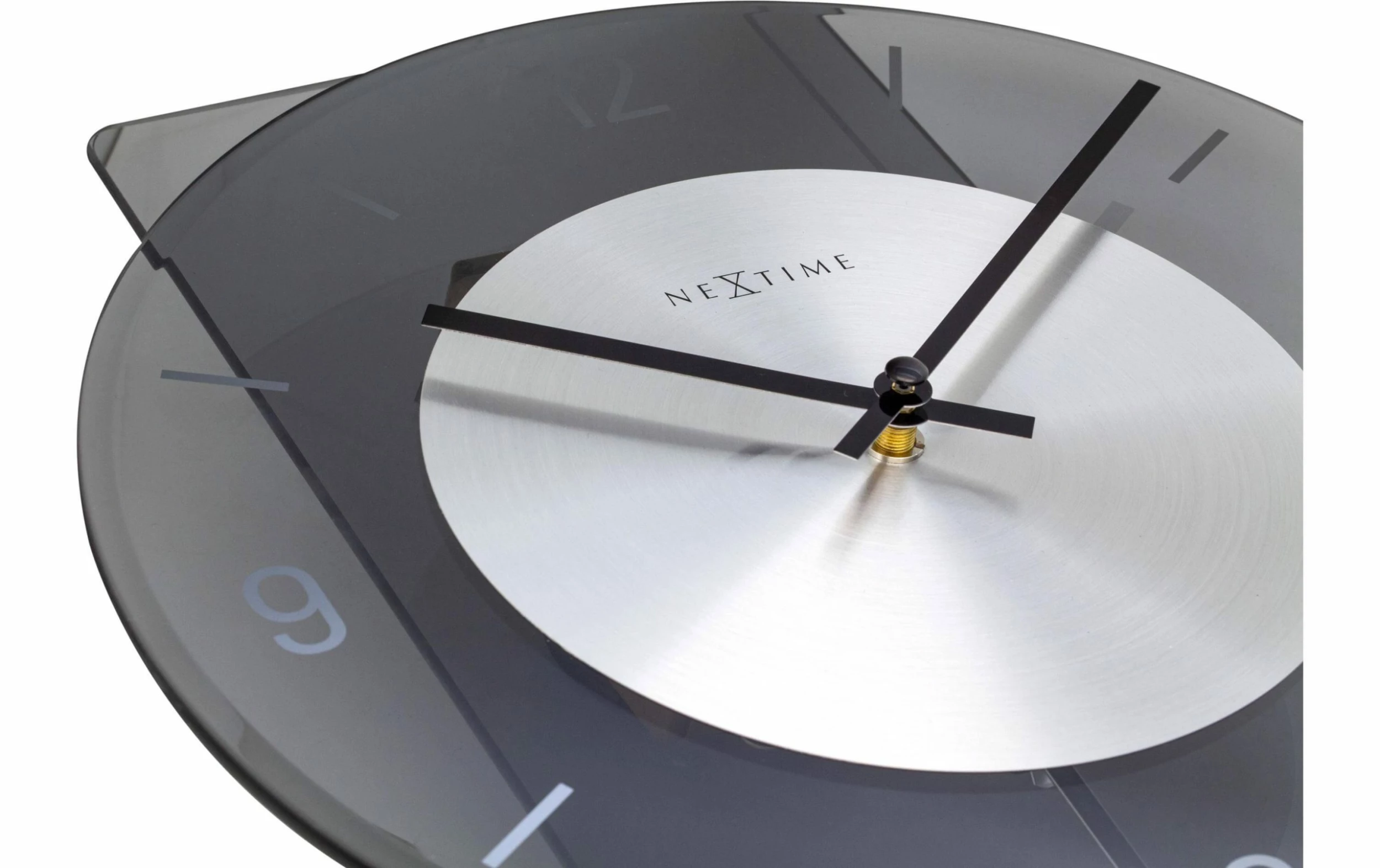 NeXtime Horloge Murale Eleanor Ø 30 Cm Transparent/Gris - Horloge Murale – Image 2