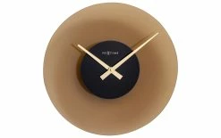 NeXtime Horloge Murale Float Ø 40 Cm, Brun - Horloge Murale