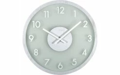 NeXtime Horloge Murale Bois Givré Ø 50 Cm Blanc - Horloge Murale