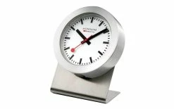 Mondaine Horloge De Bureau Avec Aimant Ø 5 Cm, Argenté/Blanc - Horloge Murale