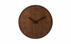 NeXtime Horloge Murale Bois Bois Grand Ø 53 Cm Brun - Horloge Murale