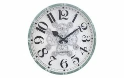 NeXtime Horloge Murale Henry Blanc/Turquoise, 50 Cm - Horloge Murale