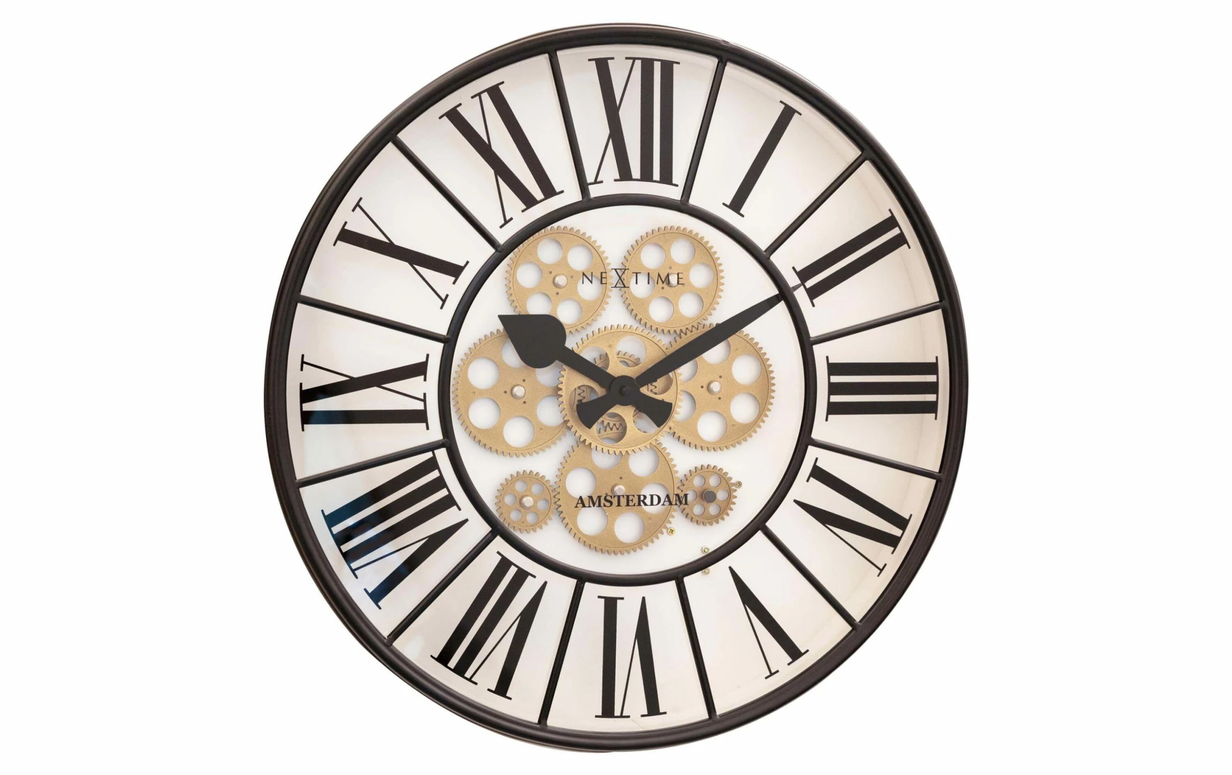 NeXtime Horloge Murale William Beige / Marron, 50 Cm - Horloge Murale
