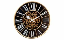 NeXtime Horloge Murale William Blanc / Marron, 50 Cm - Horloge Murale