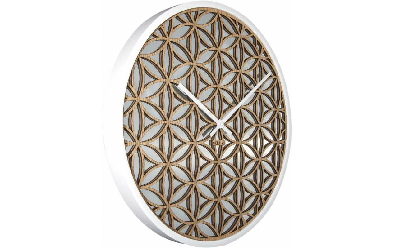 NeXtime Horloge Murale Miroir Bella Ø 50 Cm Blanc - Horloge Murale – Image 2