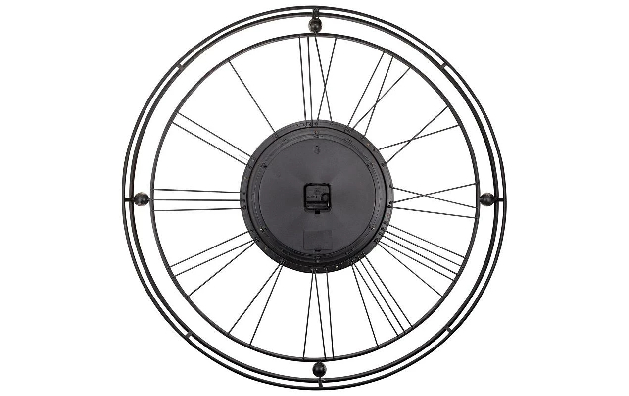 NeXtime Horloge Murale Horloge à Engrenage En Fil De Fer 90.5 Ø, Argenté - Horloge Murale – Image 3