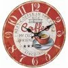 TFA Dostmann Horloge Murale Vintage Coffee Ø 33.7 Cm, Rouge/beige - Horloge Murale