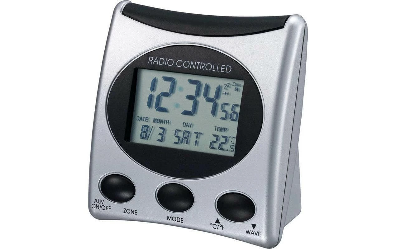 Technoline Réveil Radio-piloté WT221-T Argent - Réveils