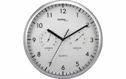 Technoline Horloge Murale WT650 Ø 26 Cm Argenté - Horloge Murale