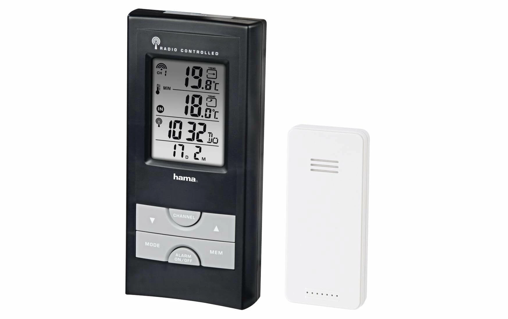 Hama 186313 EWS-165 Noir - Stations Météo