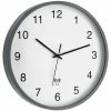 TFA Dostmann Horloge Murale Radio Ø 30.2 Cm, Gris/Blanc - Horloge Murale