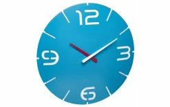 TFA Dostmann Horloge Murale Radio Contour Bleu, Ø 35 Cm - Horloge Murale