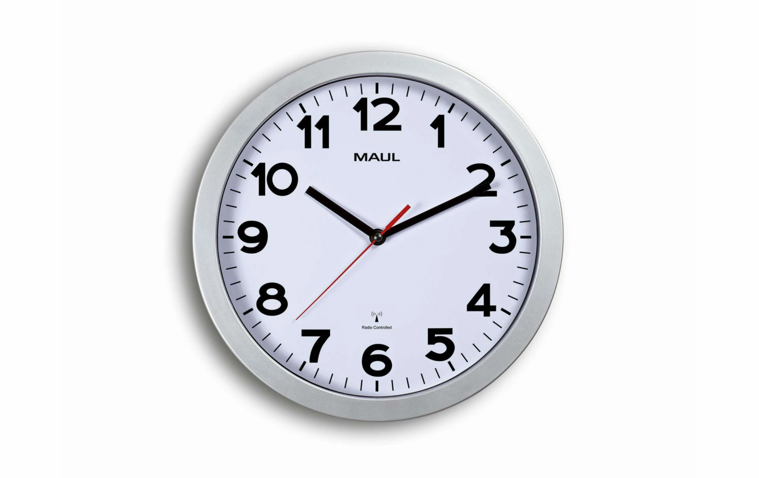 Horloge Murale MAULstep Ø 30 Cm Argenté/Blanc - Horloge Murale